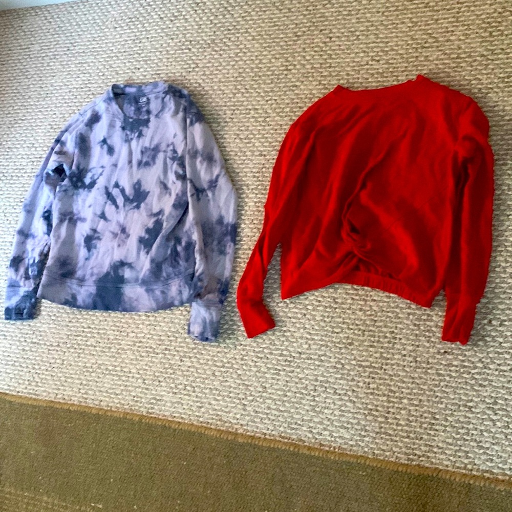 2 Athleta Girls sweatshirts sz 12 and 8/10